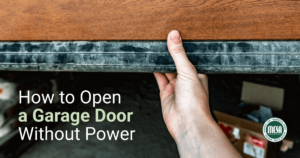 how to open a garage door without power
