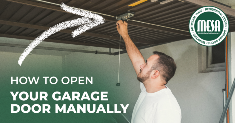 how to open your garage door manually